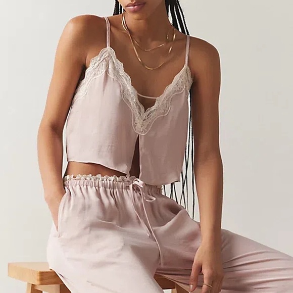 Urban Outfitters Tops - NWOT Urban Outfitters Out From Under Juliette Lacy Satin Cropped Cami